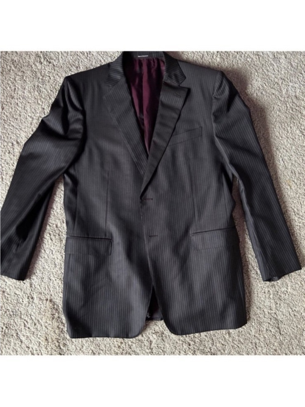 Neiman Marcus black stripe suit